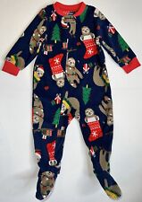 Carter's Bebé Body Navidad Polar Pijama Talla 12 Meses Árbol Perezoso Medias segunda mano  Embacar hacia Argentina