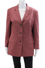 Usado, Blazer feminino Loro Piana manga comprida forrado com colarinho três botões vermelho tamanho 48 comprar usado  Enviando para Brazil