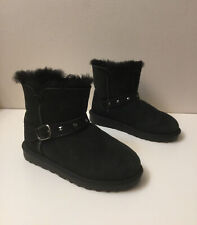 Black suede shearling for sale  Wheeling