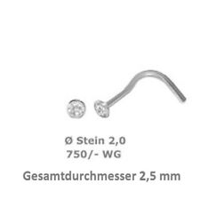 750 weißgold nasenpiercing gebraucht kaufen  Ennepetal