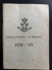 Regolamento regata 1936 usato  Novara
