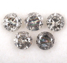 Diamante redondo de diamante suelto natural de 0,60 quilates con sal y pimienta para anillo segunda mano  Embacar hacia Mexico
