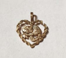 Novo Pingente Berloque de Ouro 14k Gatinho Buceta Gato em Coração  comprar usado  Enviando para Brazil