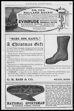 1912 G. H. Bass Wilton Maine Mocassim Cruisers Botas Natal Estampa Vintage Anúncio comprar usado  Enviando para Brazil