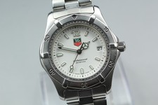 Usado, [Perto de ESTADO PERFEITO] TAG HEUER WK1211 relógio de quartzo masculino profissional mostrador branco 36mm  comprar usado  Enviando para Brazil