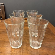 Conjunto de 6 copos de vidro temperado transparente Duralex Picardie France 5,75” de altura 16 oz comprar usado  Enviando para Brazil