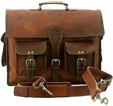 Usado, Bolsa de ombro masculina cabra nova couro natural satchel carteiro laptop pasta comprar usado  Enviando para Brazil