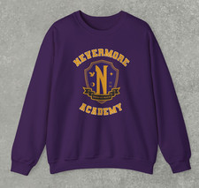 Moletom Purple Nevermore Academy, moletom quarta-feira, quarta-feira addams comprar usado  Enviando para Brazil