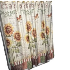 Sunflower shower curtain for sale  Franklinville
