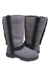 BOTA DE COURO SHEARLING UGG SUNBURST ULTRA ALTA CINZA/PRETO EUA 10 / UE 41 / REINO UNIDO 8, usado comprar usado BOTA DE COURO SHEARLING UGG SUNBURST ULTRA ALTA CINZA/PRETO EUA 10 / UE 41 / REINO UNIDO 8, usado comprar usado  Enviando para Brazil