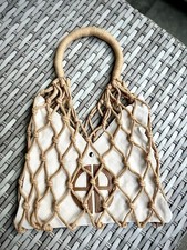 🌿 ANINE BING – Bolsa Gaia líquida média bege 🌿 comprar usado  Enviando para Brazil