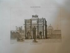 1836 originale incisione usato  Roma