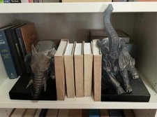 Elephant bookends bronze for sale  TWICKENHAM