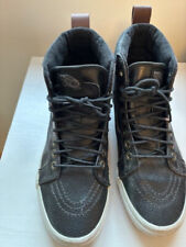 Vans black leather for sale  KEIGHLEY