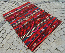 Tapete turco 36"" x 46"" vintage bordado tecido Konia Cim tapete de área de lã comprar usado  Enviando para Brazil