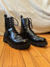 Diesel - Botas de combate masculinas de couro preto com cadarço - D-KONBA MB US masculinas 10 em excelente estado usado! comprar usado  Enviando para Brazil