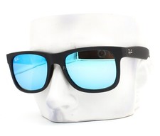 Óculos de sol Ray-Ban Justin RB 4165 622/55 preto fosco azul espelho 50mm com estojo comprar usado  Enviando para Brazil