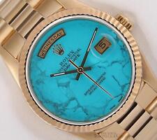 Rolex masculino Day-Date 18038 President ouro amarelo 18k 36 mm - mostrador de mármore turquesa, usado comprar usado  Enviando para Brazil