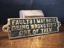 Solid brass plaque for sale  PRESTON