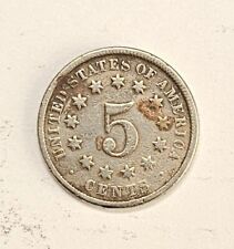 Moeda dos EUA data cunhagem baixa níquel escudo 1875 5 centavos comprar usado  Enviando para Brazil