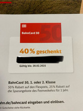 Bahncard bc50 deutsche gebraucht kaufen  Ilmenau, Martinroda