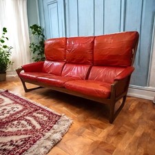 Red leather folke for sale  MANCHESTER