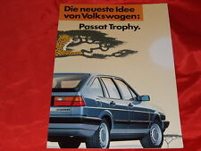 VW Passat B2 Typ 32B Schrägheck "Trophy" Sondermodell Prospekt Brochure von 1987 comprar usado  Enviando para Brazil