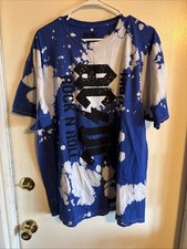 Camiseta nova sem etiquetas AC/DC alta tensão azul manga curta tingida GG, usado comprar usado  Enviando para Brazil