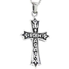 Pingente Berloque Cruz Born Again Prata Esterlina 1 3/8" de Altura comprar usado  Enviando para Brazil