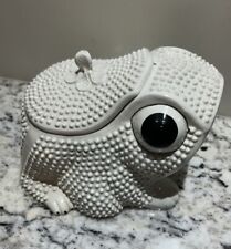 Plantador/vasilha de sapo Hobnail branco com tampa estilo Jean Roger - Feito na Itália comprar usado  Enviando para Brazil