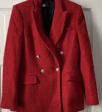 double breasted jacket zara for sale  SHEFFIELD