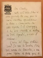 Lettera autografa gabriele usato  Milano