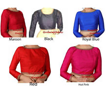Blusa Saree Indiana Pronta, Costurada Decote Barco Manga Comprida Blusa Para Sari, usado comprar usado  Enviando para Brazil