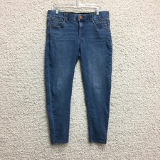 Jeans Democracy 14 Feminino Índigo Tornozelo Skimmer Denim Stretch Ab Solution Casual, usado comprar usado  Enviando para Brazil