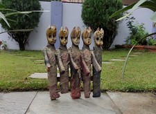 decoração de parede primitivo infantil conjunto de marionetes 5 peças contos folclóricos de madeira Santal Diorama, D3 comprar usado  Enviando para Brazil