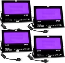 Usado, Luz negra 30W LED luz negra luz de inundação externa para festa brilhante, Halloween 4PK comprar usado  Enviando para Brazil