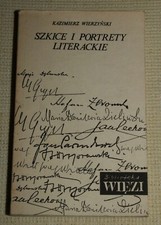 Szkice i portrety literackie - Kazimierz Wierzynski / Polska ksiazka na sprzedaż  PL