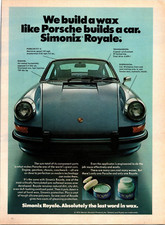 1972 Impressão Ad Simoniz Royale Cera Automotiva Porsche Car A2, usado comprar usado  Enviando para Brazil