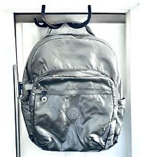 Mochila escolar Kipling SEUL PRATA METÁLICA NOVA SEM ETIQUETAS, usado comprar usado  Enviando para Brazil