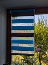Doppelrollo grau blau gebraucht kaufen  Hutthurm