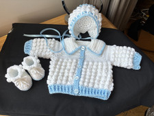 Unisex cardigan bootees for sale  ROTHERHAM