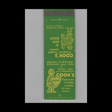 Matchbook cover cook for sale  Raymond