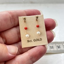 coral earrings for sale  SEAFORD