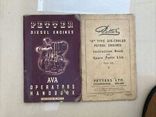 Vintage manuals petter for sale  HITCHIN