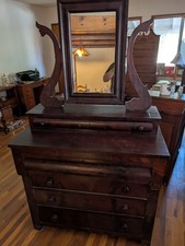 dark walnut square mirror for sale  Woodland Hills