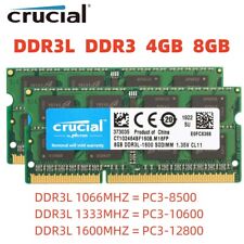 Crucial DDR3 DDR3L 4GB 8GB 1600 MHz 1333 Memory RAM SO-DIMM for Laptop Notebook comprar usado  Enviando para Brazil