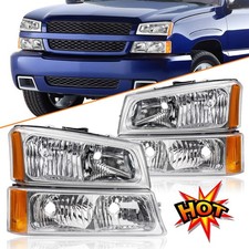 Par de faróis com conjuntos de luzes de para-choque Chevy Silverado 1500 2500HD para 2003-2006 comprar usado  Enviando para Brazil