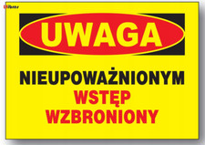 BTO-54 TABLICA BUDOWLANA NIEUPOWAŻNIONYM WSTĘP WZB LIBRES POLSKA SP  na sprzedaż  PL