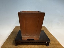 Vaso de árvore bonsai japonês desconhecido tamanho Shohin 3 5/8 por 4 1/2” Tokoname, usado comprar usado  Enviando para Brazil