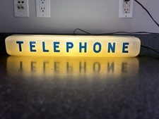Placa de cabine telefônica elétrica antiga iluminada rotativa telefone público iluminada, usado comprar usado  Enviando para Brazil